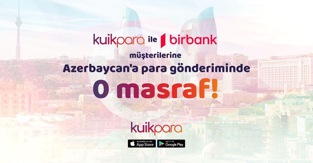 kuikpara ile Türkiye’den Azerbaycan’a hızlı ve güvenli para gönderimini anlatan görsel.